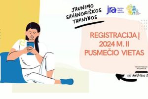 Registracija į Jaunimo savanoriškos tarnybos programos 2024 m. II-ojo pusmečio vietas