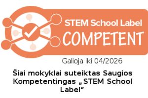 STEM MOKYKLOS ŽENKLAS PATVIRTINTAS!