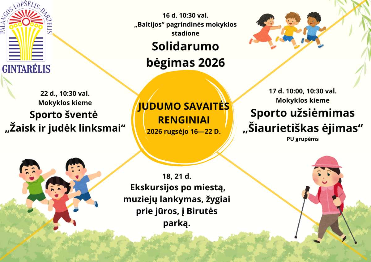 Judumo savaitės renginiai